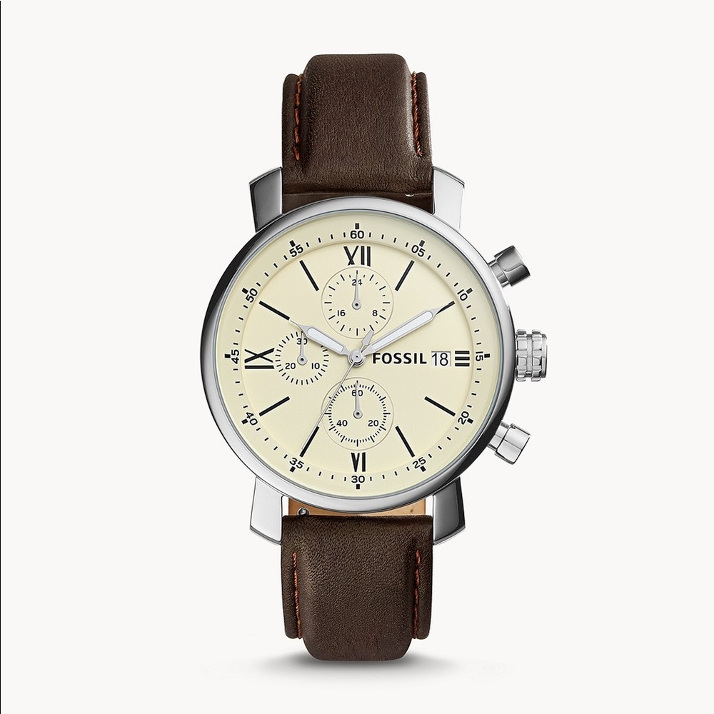 Rhett Chronograph Brown Leather Watch